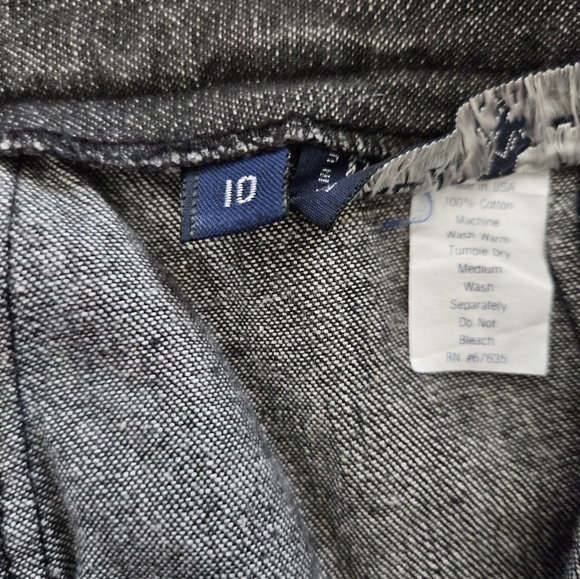 Vintage - Ralph Lauren 80's Light Grey Cotton Denim Midi Skirt - Size 10 - Picture 8 of 10